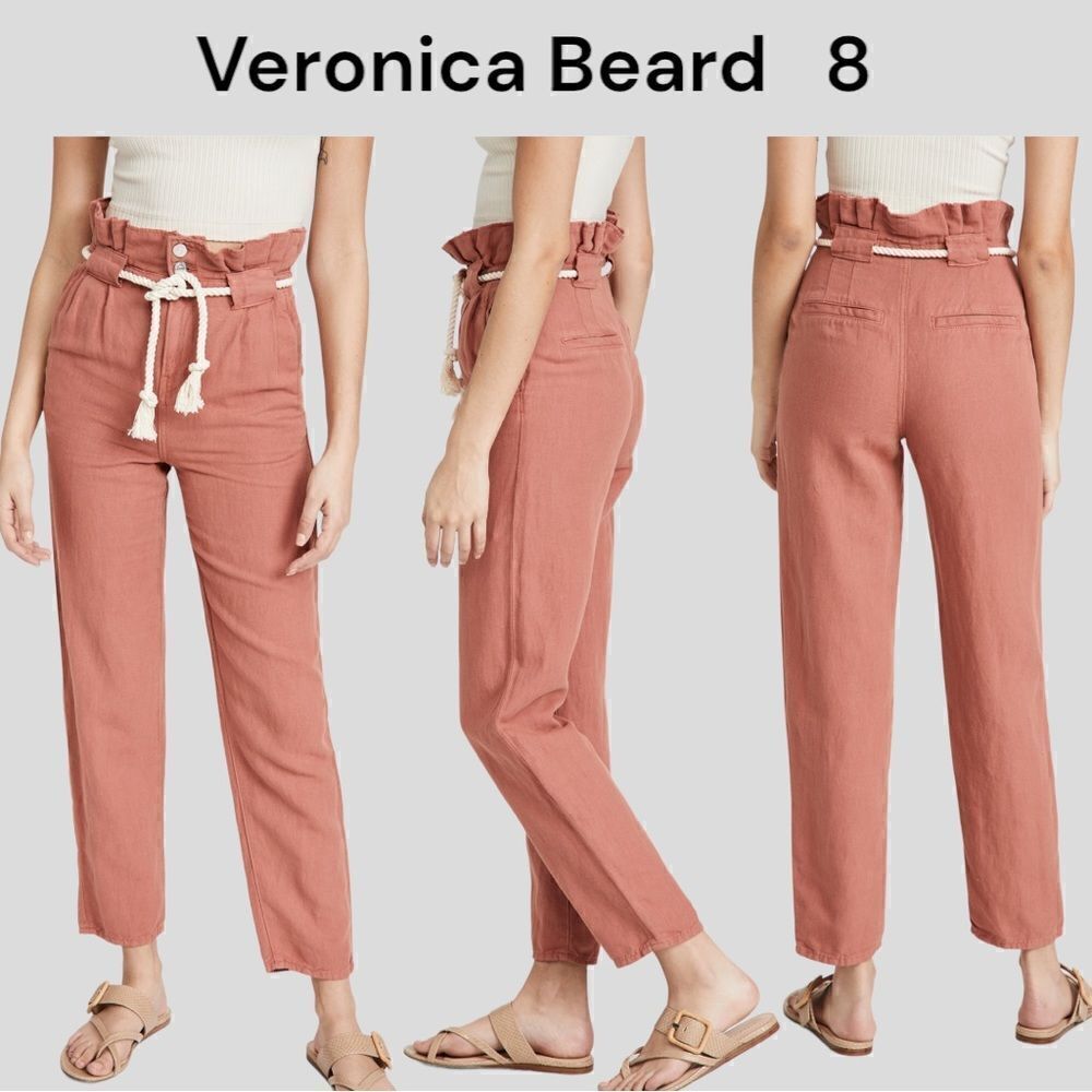 NWT Veronica Beard Karter played crop pants 8